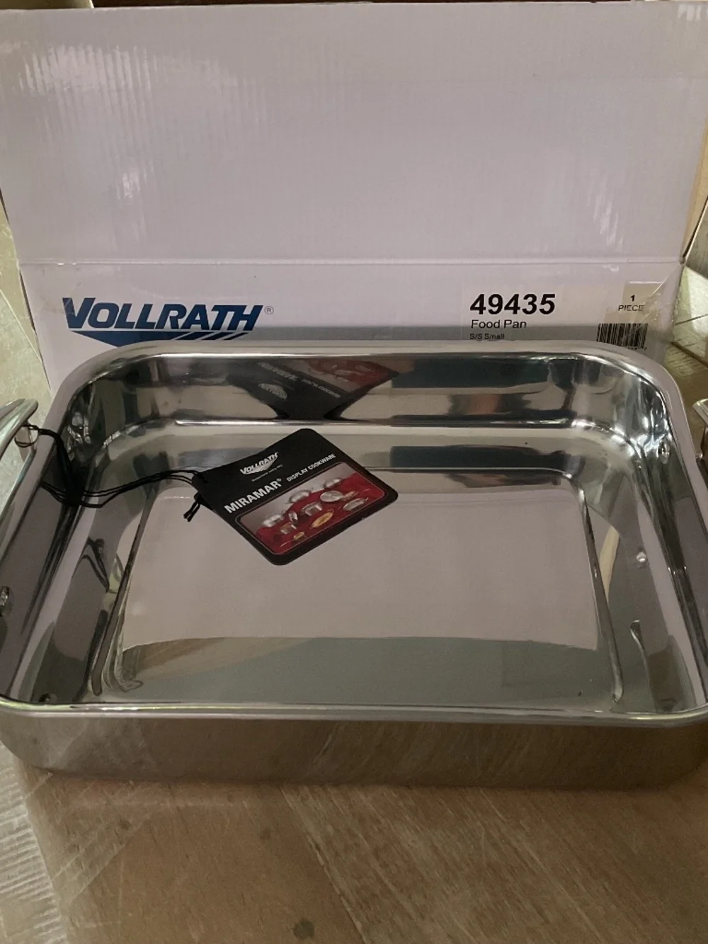 Vollrath small stainless steel food pan